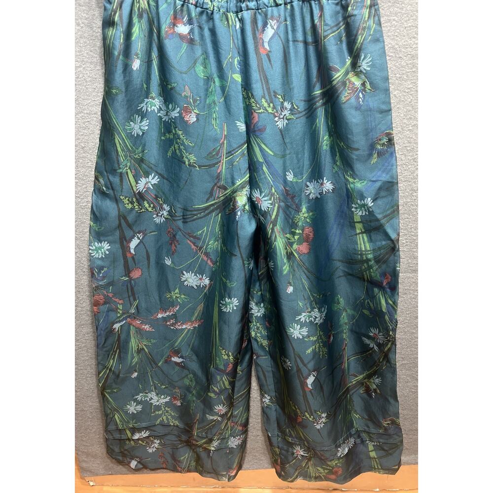 NWT Anthropologie Teal Floral Jumpsuit - Picture 6 of 16